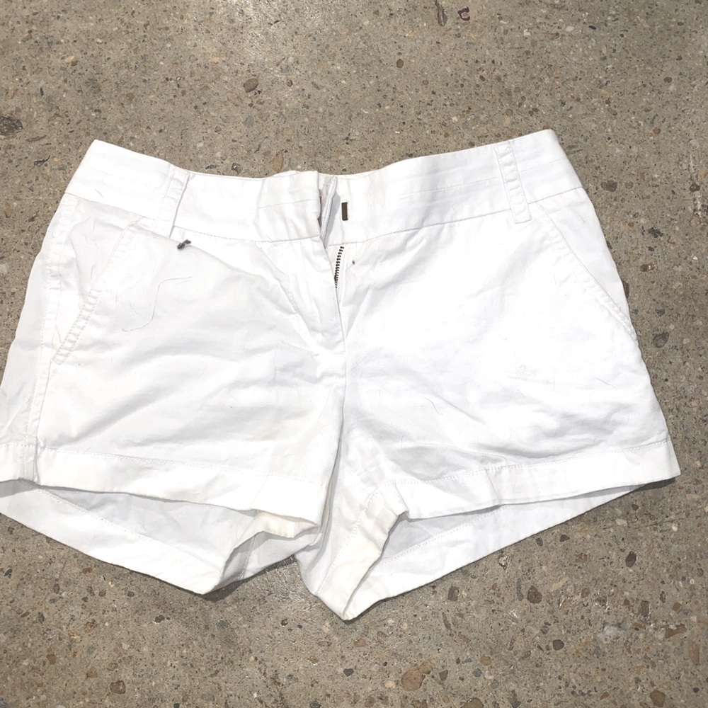 Jcrew white chino shorts 00